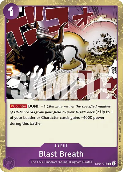 Blast Breath ST04-016 Jolly Roger Foil PRB01 One Piece Card The Best