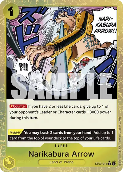 Narikabura Arrow ST09-014 Textured Foil PRB01 One Piece Card The Best