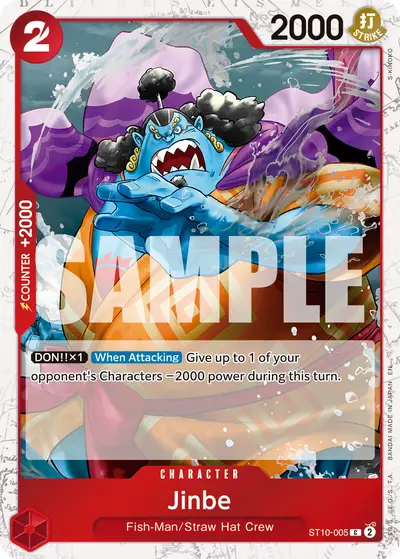 Jinbe ST10-005 Pirate Foil PRB02 One Piece Card The Best Vol. 2