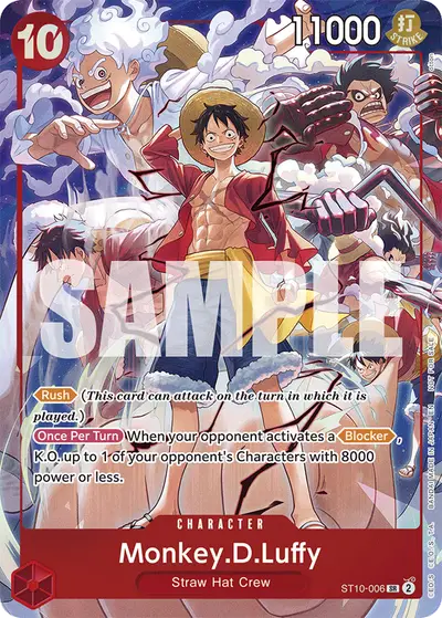 Monkey D. Luffy ST10-006 Parallel 4 Promotion Cards