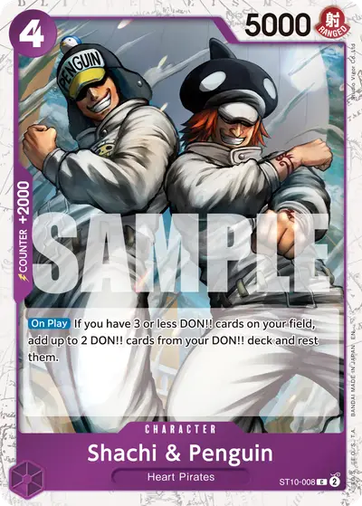Shachi & Penguin ST10-008 Pirate Foil PRB02 One Piece Card The Best Vol. 2