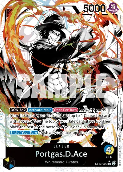 Portgas D. Ace ST13-002 Parallel ST13 The Three Brothers