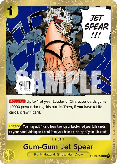 Gum-Gum Jet Spear ST13-018 ST13 The Three Brothers