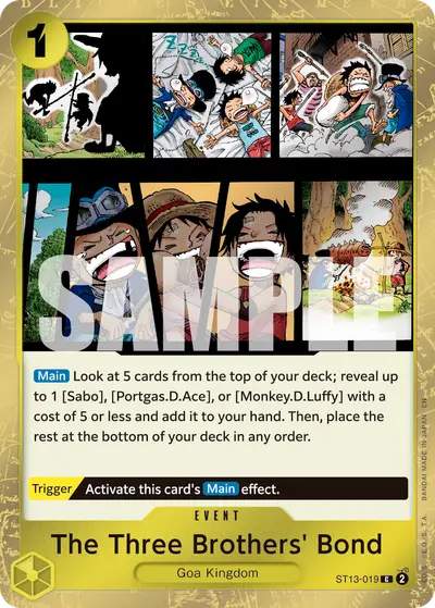 The Three Brothers' Bond ST13-019 Pirate Foil PRB02 One Piece Card The Best Vol. 2