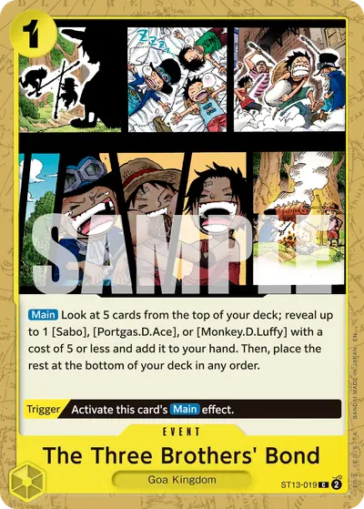 The Three Brothers' Bond ST13-019 Reprint PRB02 One Piece Card The Best Vol. 2