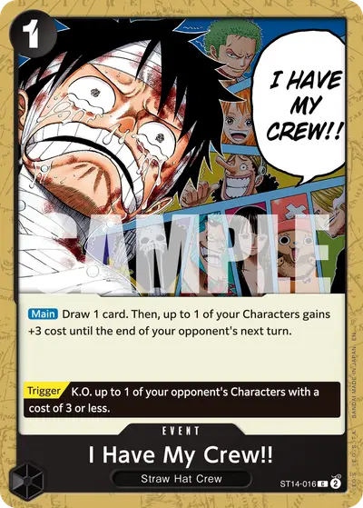 I Have My Crew!! ST14-016 Reprint 1 PRB02 One Piece Card The Best Vol. 2