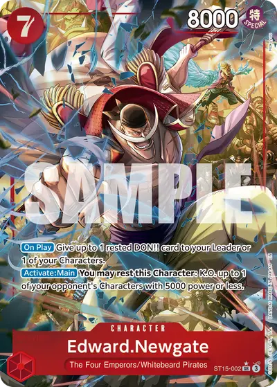 Edward Newgate ST15-002 Alternate Art PRB02 One Piece Card The Best Vol. 2