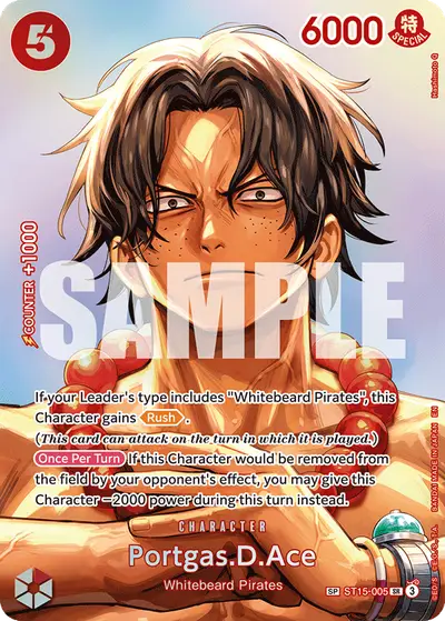 Portgas D. Ace ST15-005 SP OP16 The Time of Battle
