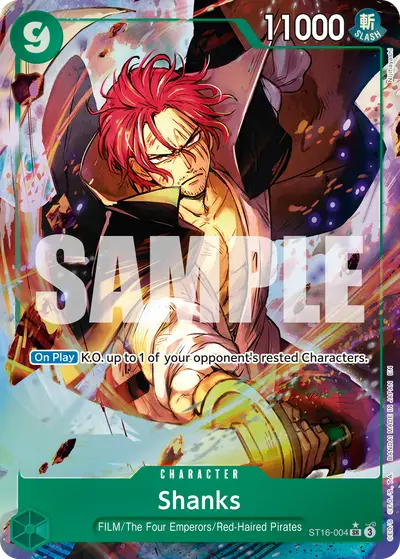 Shanks ST16-004 Alternate Art PRB02 One Piece Card The Best Vol. 2