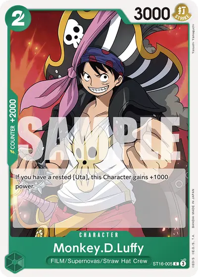 Monkey D. Luffy ST16-005 ST16 Green Uta