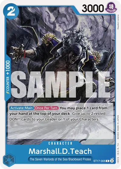 Marshall D. Teach ST17-005 ST17 Blue Donquixote Doflamingo