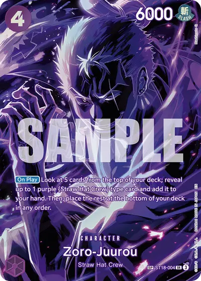 Zoro-Juurou ST18-004 SP OP12 Legacy of the Master