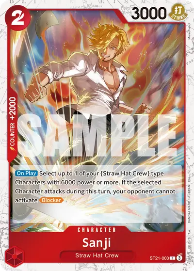 Sanji ST21-003 Pirate Foil PRB02 One Piece Card The Best Vol. 2