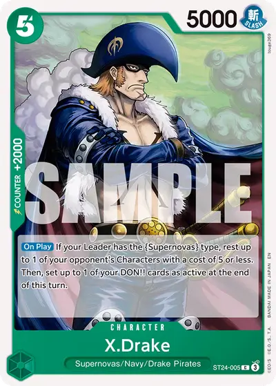 X.Drake ST24-005 Reprint 1 ST32 Green Roronoa Zoro