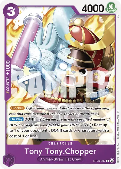 Tony Tony Chopper ST26-002 ST26 Purple/Black Monkey D. Luffy