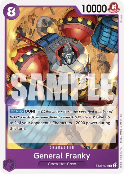 General Franky ST26-004 ST26 Purple/Black Monkey D. Luffy