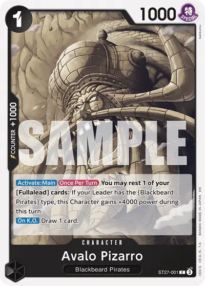 Avalo Pizarro ST27-001 ST27 Black Marshall D. Teach