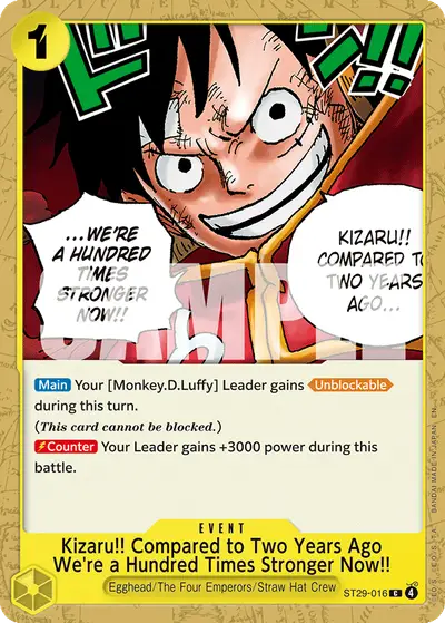 Kizaru!! Compared to Two Years Ago We're a Hundred Times Stronger Now!! ST29-016 ST29 Egghead