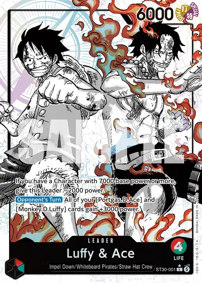 Luffy & Ace ST30-001 Parallel ST30 Luffy & Ace