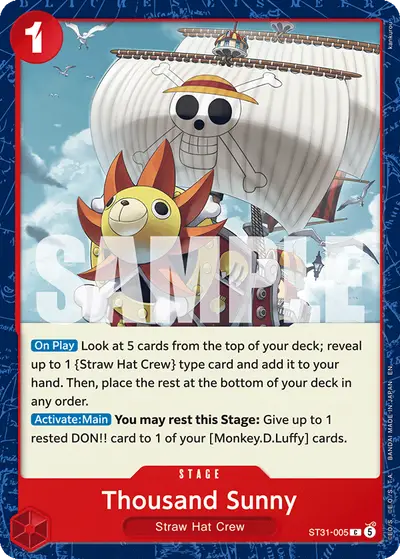 Thousand Sunny ST31-005 ST31 Red Monkey D. Luffy