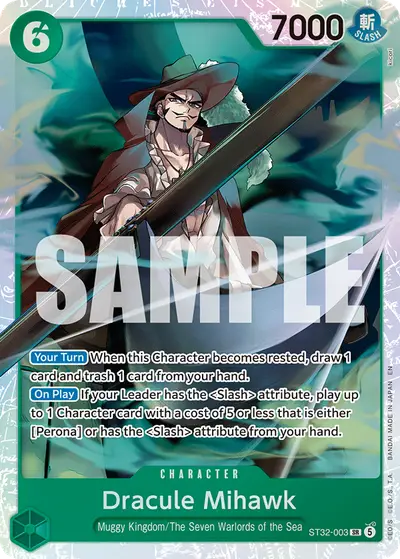 Dracule Mihawk ST32-003 ST32 Green Roronoa Zoro