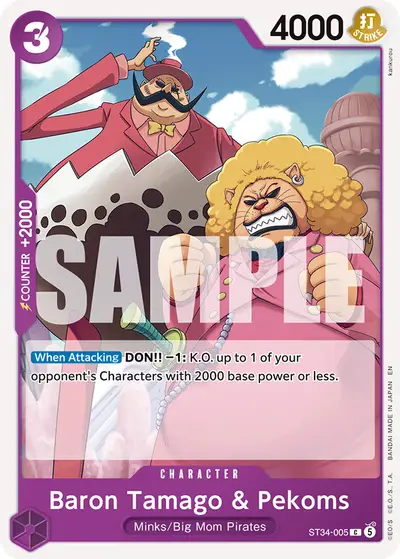 Baron Tamago & Pekoms ST34-005 ST34 Purple Charlotte Katakuri