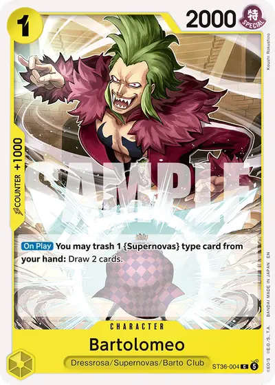 Bartolomeo ST36-004 ST36 Yellow Eustass "Captain" Kid